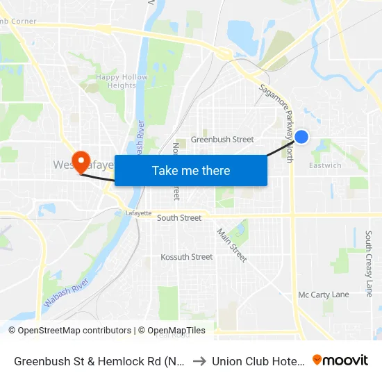 Greenbush St & Hemlock Rd (Ne Corner):  Bus780 to Union Club Hotel Suite 128 map