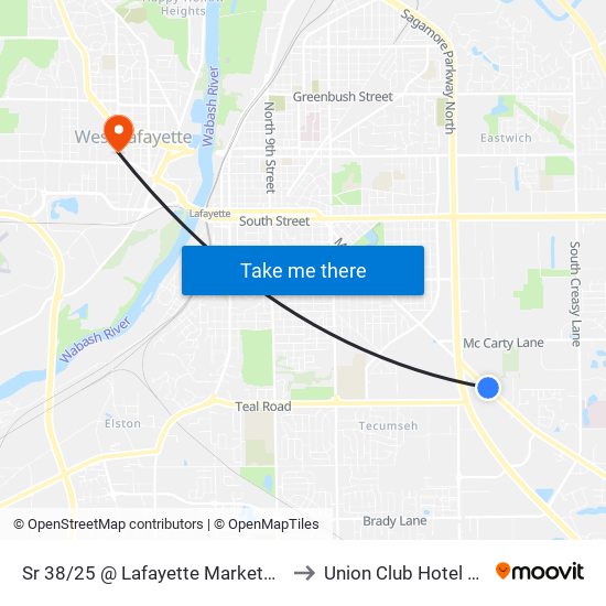 Sr 38/25 @ Lafayette Marketplace: Bus462 to Union Club Hotel Suite 128 map