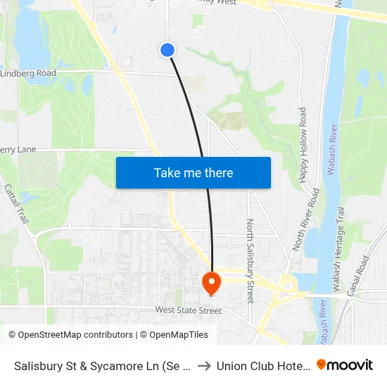 Salisbury St & Sycamore Ln (Se Corner): Bus633se to Union Club Hotel Suite 128 map