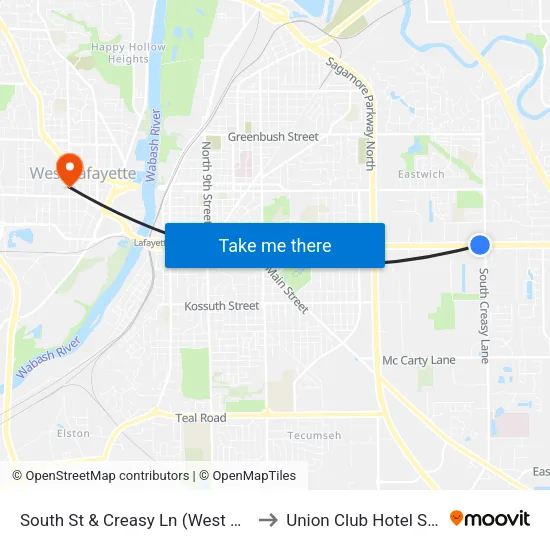 South St & Creasy Ln (West Of): Bus831 to Union Club Hotel Suite 128 map