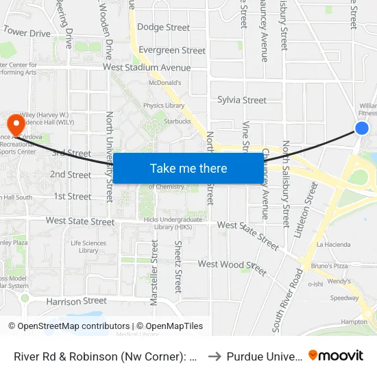 River Rd & Robinson (Nw Corner): Bus602w to Purdue University map