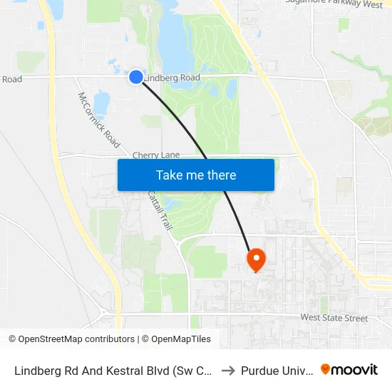 Lindberg Rd And Kestral Blvd (Sw Corner): 5965 to Purdue University map