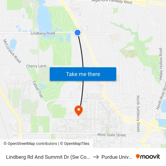 Lindberg Rd And Summit Dr (Sw Corner): 5966 to Purdue University map