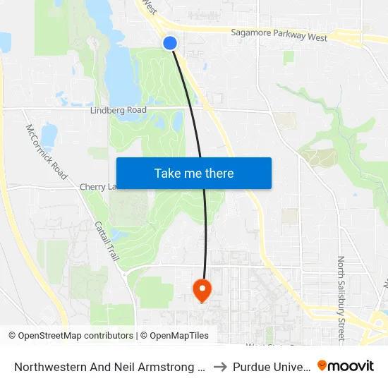 Northwestern And Neil Armstrong Dr: 5968 to Purdue University map