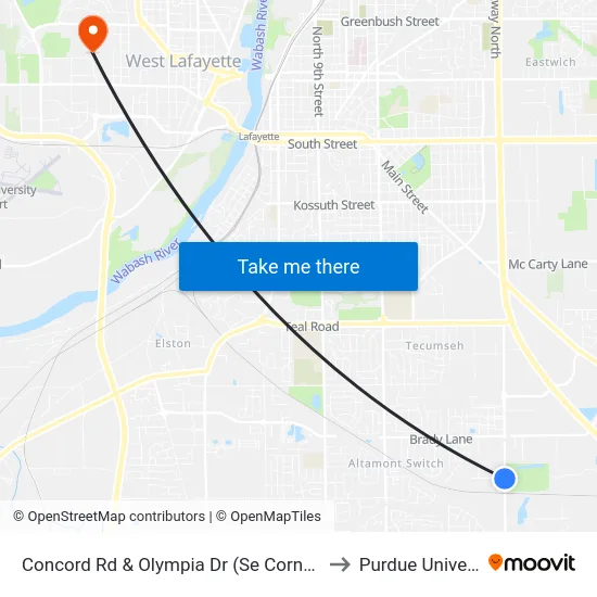 Concord Rd & Olympia Dr (Se Corner): 6016 to Purdue University map