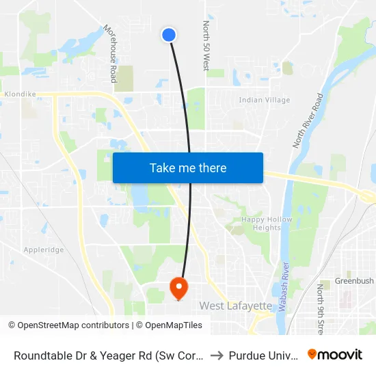 Roundtable Dr & Yeager Rd (Sw Corner): 6030 to Purdue University map
