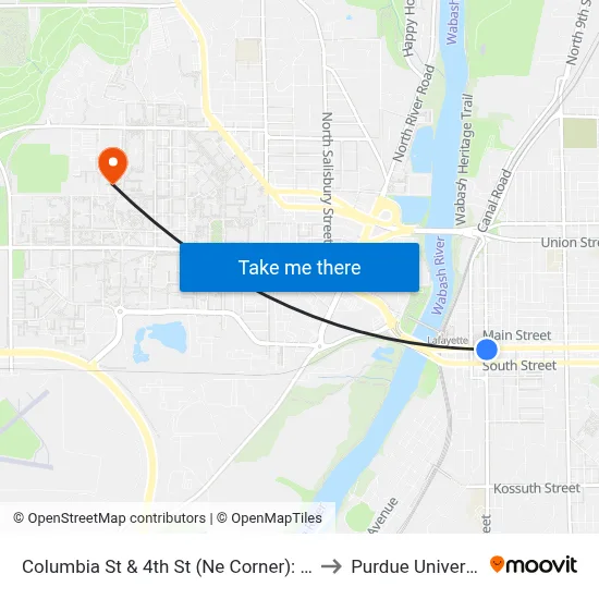 Columbia St & 4th St (Ne Corner): 6044 to Purdue University map
