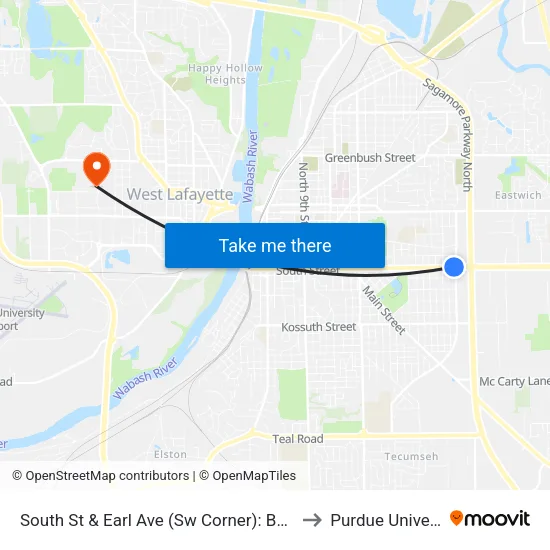 South St & Earl Ave (Sw Corner): Bus696sw to Purdue University map