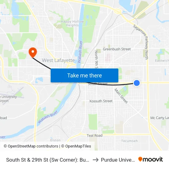 South St & 29th St (Sw Corner): Bus695sw to Purdue University map