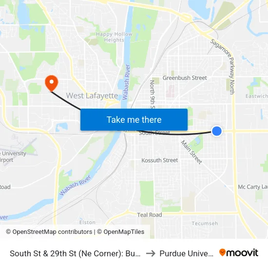 South St & 29th St (Ne Corner): Bus695ne to Purdue University map