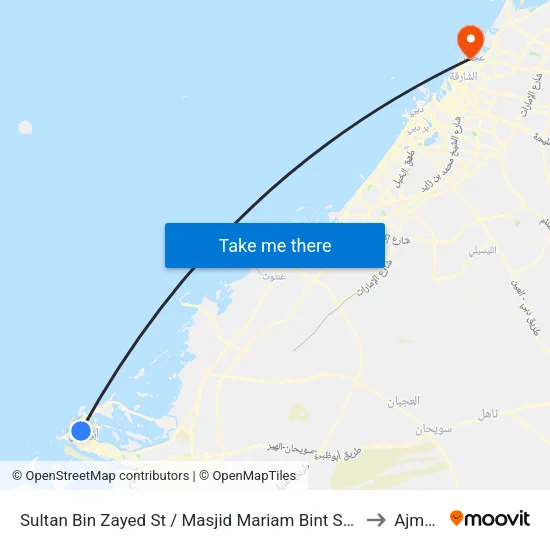 Sultan Bin Zayed St / Masjid Mariam Bint Said to Ajman map
