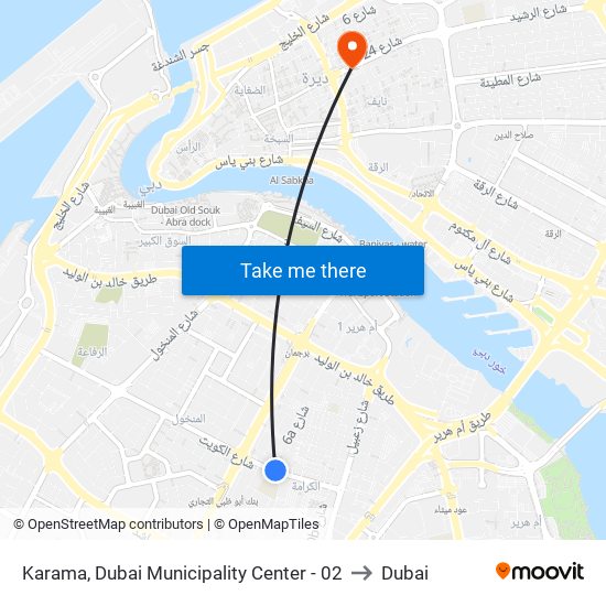 Karama, Dubai Municipality Center - 02 to Dubai map