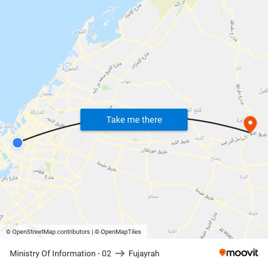 Ministry Of Information - 02 to Fujayrah map