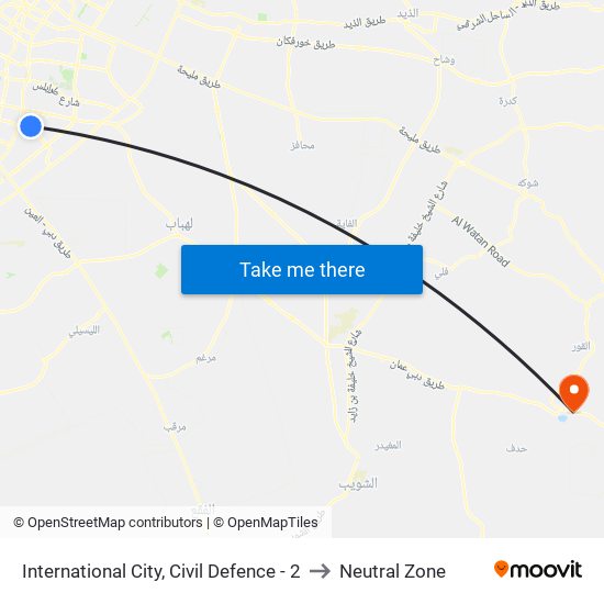 International City, Civil Defence - 2 to Neutral Zone map