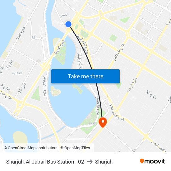 Sharjah, Al Jubail Bus Station - 02 to Sharjah map