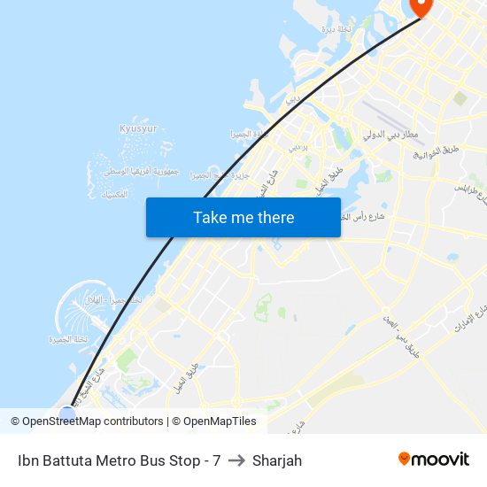Ibn Battuta  Metro Bus Stop - 7 to Sharjah map
