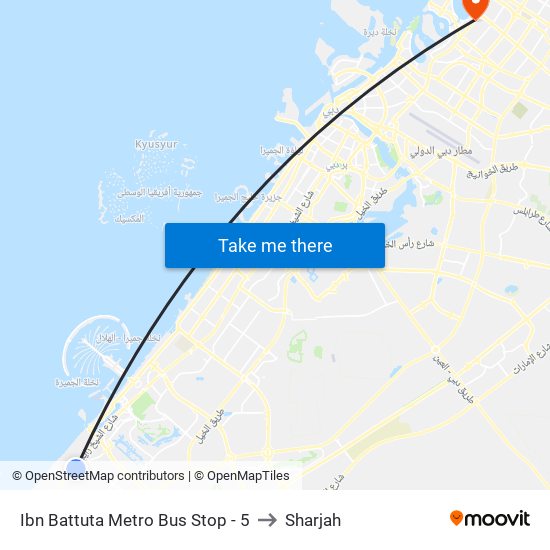 Ibn Battuta  Metro Bus Stop - 5 to Sharjah map