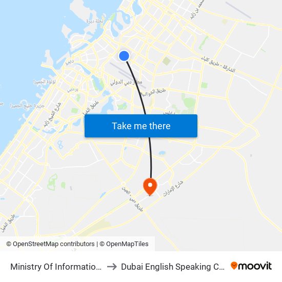 Ministry Of Information - 02 to Dubai English Speaking College map