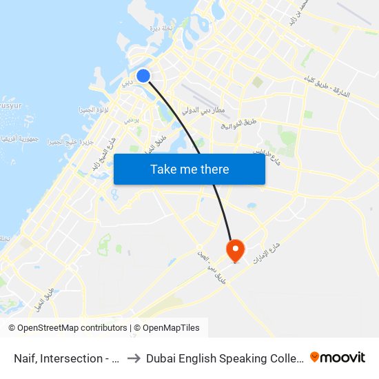 Naif, Intersection - 02 to Dubai English Speaking College map