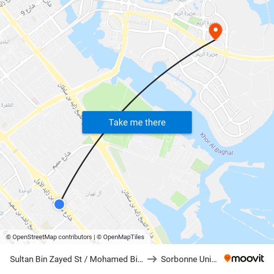Sultan Bin Zayed St / Mohamed Bin Khalifa St to Sorbonne University map