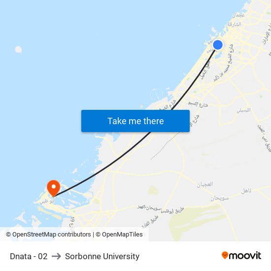 Dnata - 02 to Sorbonne University map