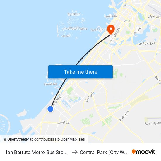 Ibn Battuta  Metro Bus Stop - 4 to Central Park (City Walk) map