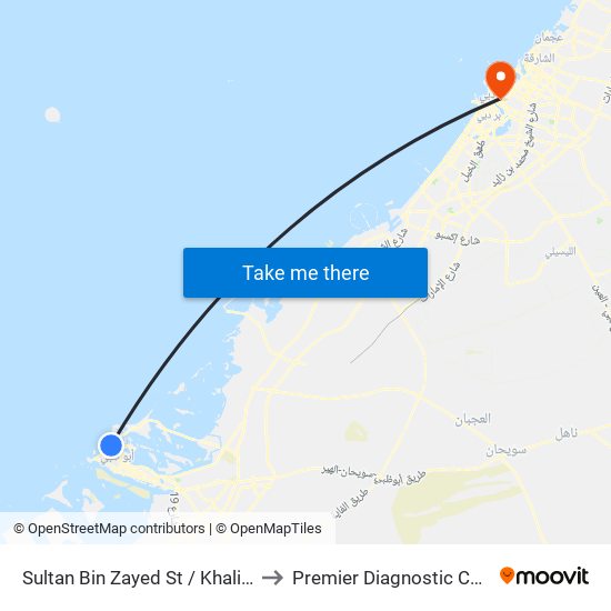 Sultan Bin Zayed St / Khalifa St to Premier Diagnostic Center map