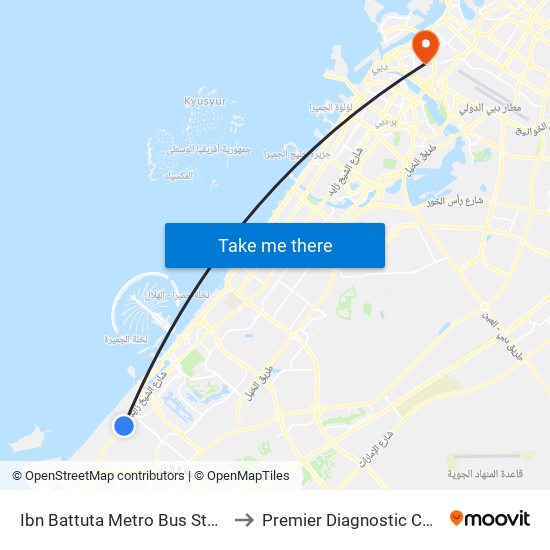 Ibn Battuta  Metro Bus Stop - 2 to Premier Diagnostic Center map