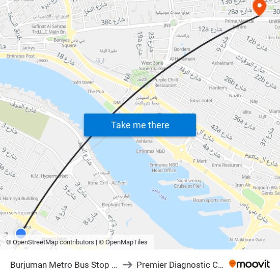 Burjuman Metro Bus Stop B - 02 to Premier Diagnostic Center map