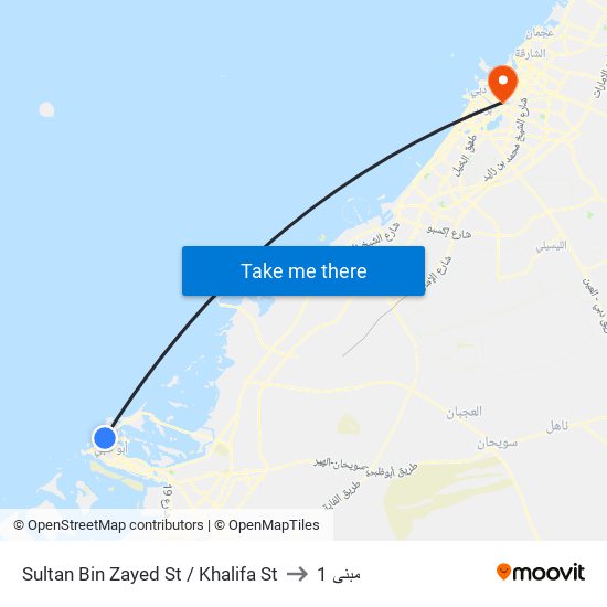 Sultan Bin Zayed St / Khalifa St to مبنى 1 map