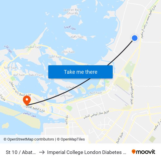 St 10 / Abattoir to Imperial College London Diabetes Centre map