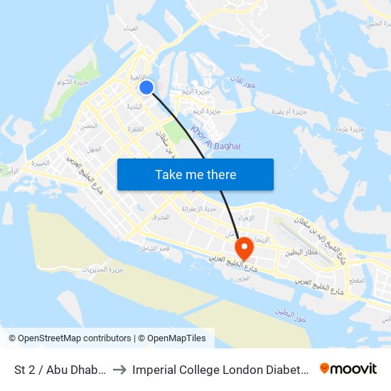 St 2 / Abu Dhabi Mall to Imperial College London Diabetes Centre map