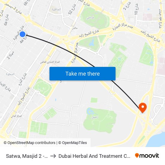 Satwa, Masjid 2 - 01 to Dubai Herbal And Treatment Centre map