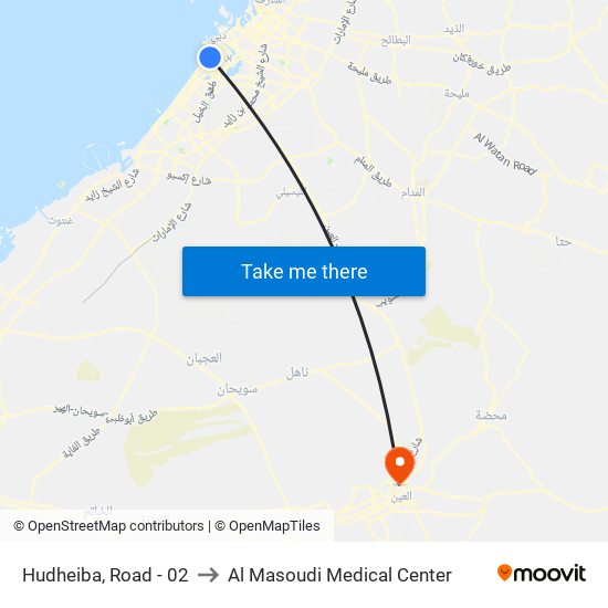 Hudheiba, Road - 02 to Al Masoudi Medical Center map