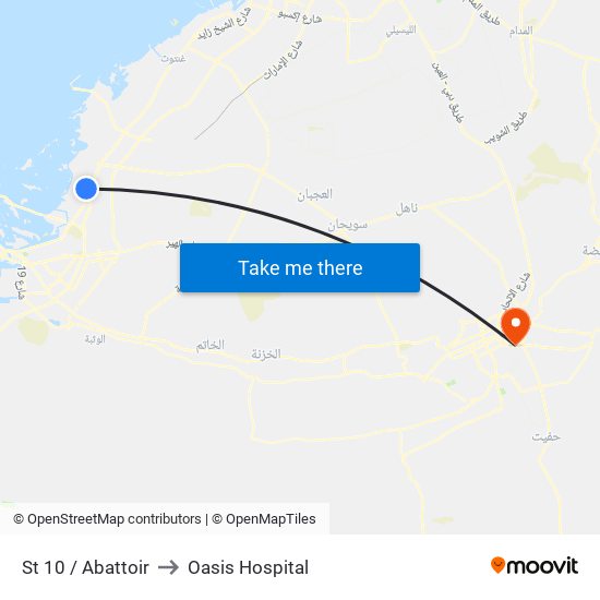 St 10 / Abattoir to Oasis Hospital map