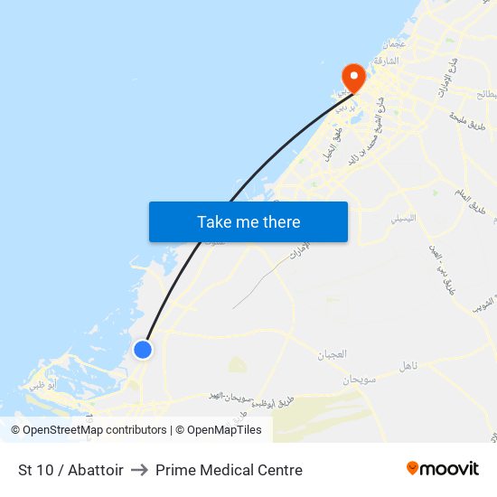 St 10 / Abattoir to Prime Medical Centre map