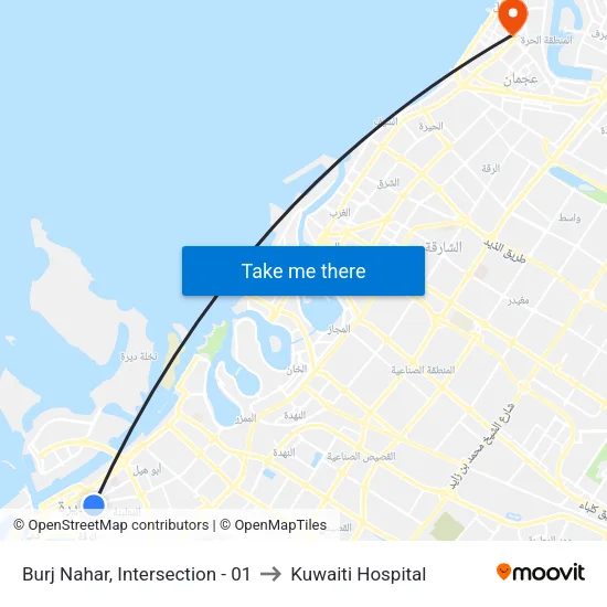 Burj Nahar, Intersection - 01 to Kuwaiti Hospital map
