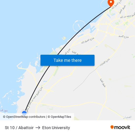 St 10 / Abattoir to Eton University map
