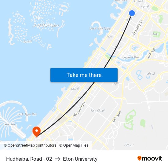 Hudheiba, Road - 02 to Eton University map
