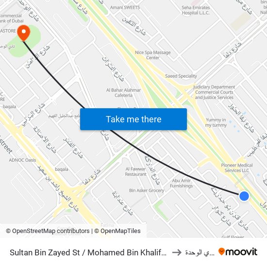 Sultan Bin Zayed St / Mohamed Bin Khalifa St to نادي الوحدة map