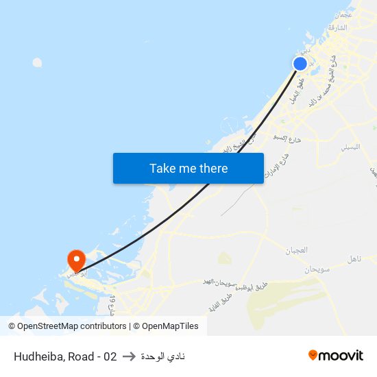 Hudheiba, Road - 02 to نادي الوحدة map