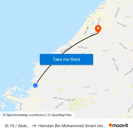 Street 10 / Abattoir to Hamdan Bin Mohammed Smart University map