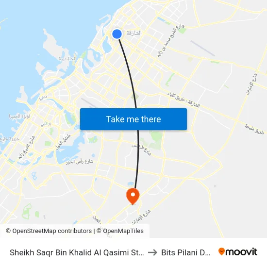 Sheikh Saqr Bin Khalid Al Qasimi St. Stop to Bits Pilani Dubai map