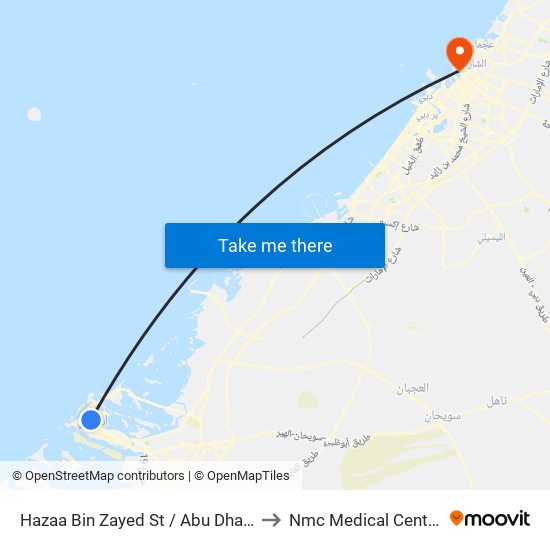 Hazaa Bin Zayed St /  Abu Dhabi Bus Station to Nmc Medical Centre Sharjah map