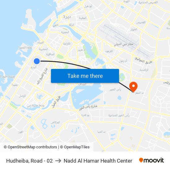 Hudheiba, Road - 02 to Nadd Al Hamar Health Center map