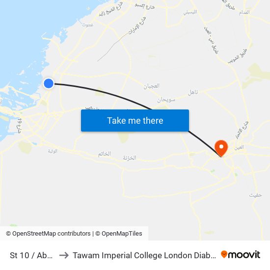 St 10 / Abattoir to Tawam Imperial College London Diabetes Center map