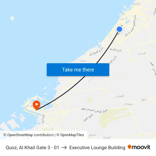 Quoz, Al Khail Gate 3 - 01 to Executive Lounge Building map