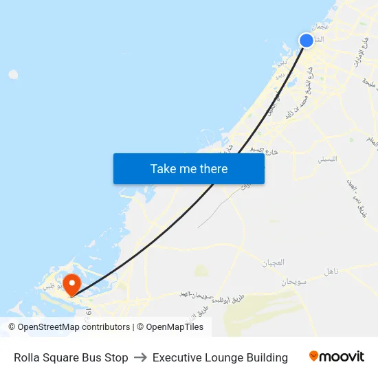 Rolla Square Bus Stop to Executive Lounge Building map