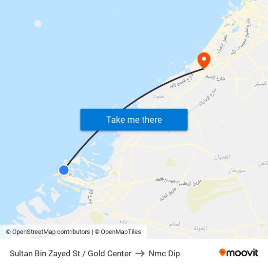 Sultan Bin Zayed St / Gold Center to Nmc Dip map