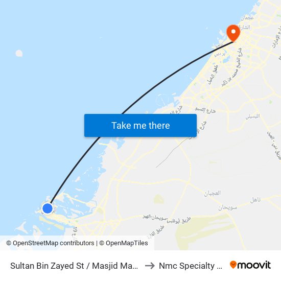 Sultan Bin Zayed St / Masjid Mariam Bint Said to Nmc Specialty Hospital map